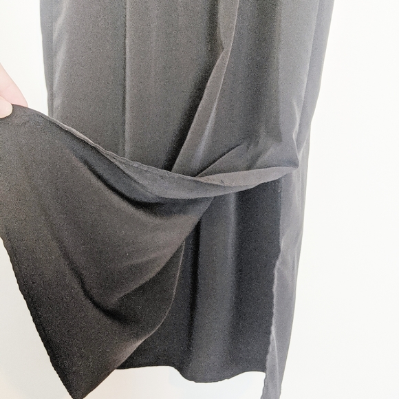 H&M black maxi dress halter top with side slits - Picture 5 of 5